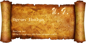 Ugron Ibolya névjegykártya
