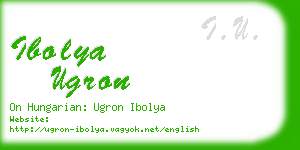 ibolya ugron business card